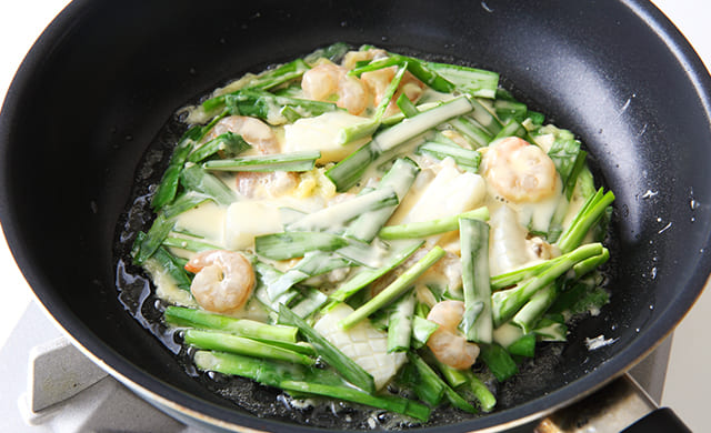 カリカリチーズのキムチチヂミ