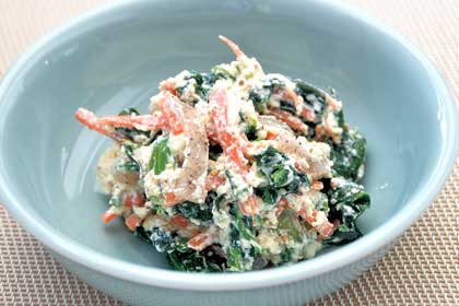 絹ごし豆腐で白あえ