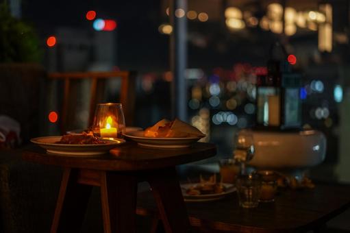 夜景が見える高級レストランイラスト - No: 24034037無料イラスト・フリー素材なら「イラストAC」
