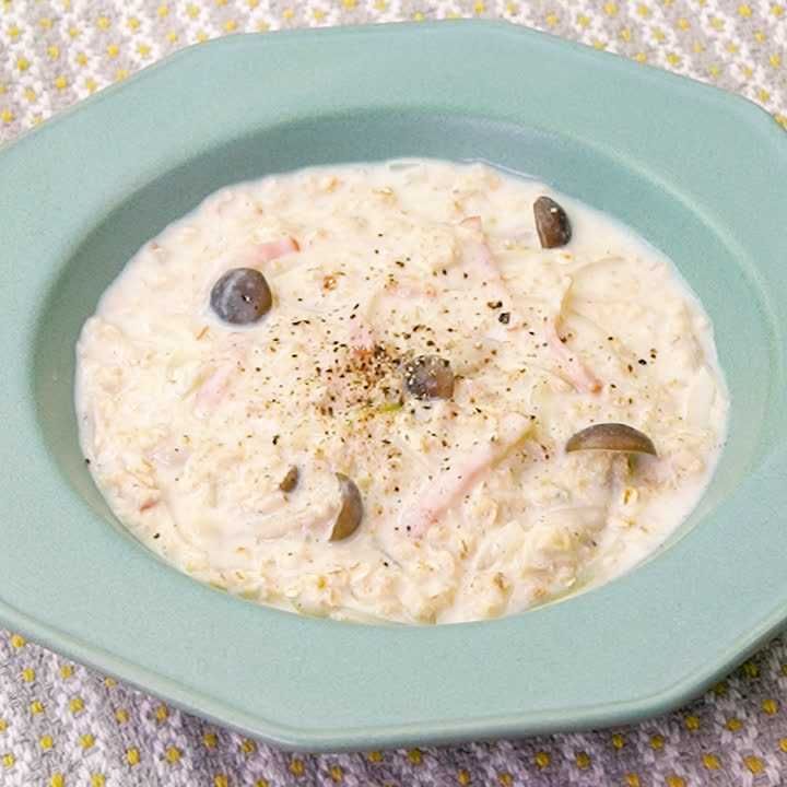 電子レンジで簡単 オートミールご飯