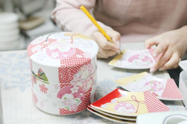 ポーセラ―ツ お重 四角 通販 販売スタート！ - 青山ELLEJOUR東京中央区日本橋のポーセラーツ・絵付け教室