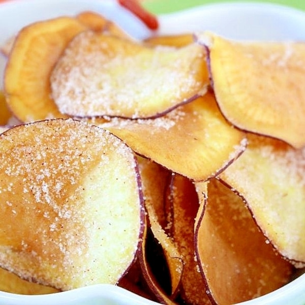 さつまいもチップスの作り方揚げずに簡単ヘルシー！パリパリやみつき食感！一度食べたら止まらない旨さです！-How to make SweetPotato Chips- 料理研究家ゆかり- YouTube