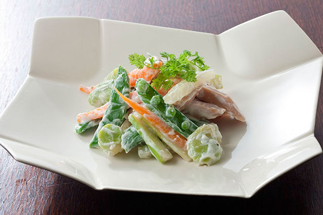 サツマイモのマスカルポーネ和え - 吟天シェフ酒