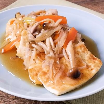 豚の角煮の余ったタレで！すき焼き風焼き豆腐&玉ねぎ