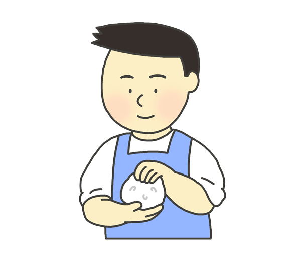 おにぎりを握る - CLIP STUDIO ASSETS