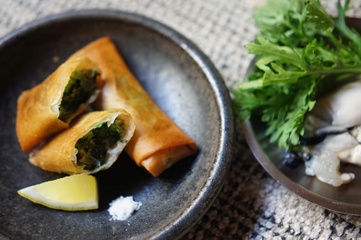 牡蠣の生春巻き