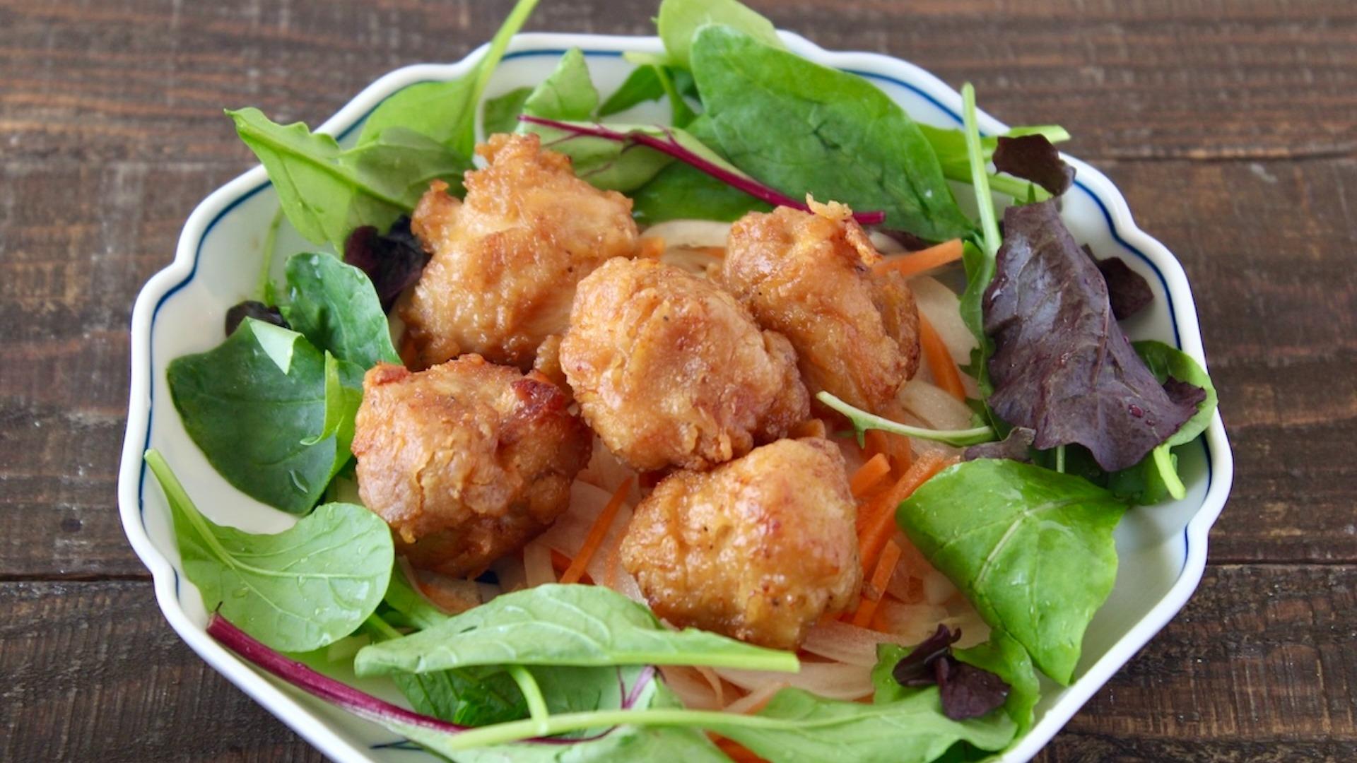 アレンジレシピ やわらか鶏の唐揚げ卵とじ