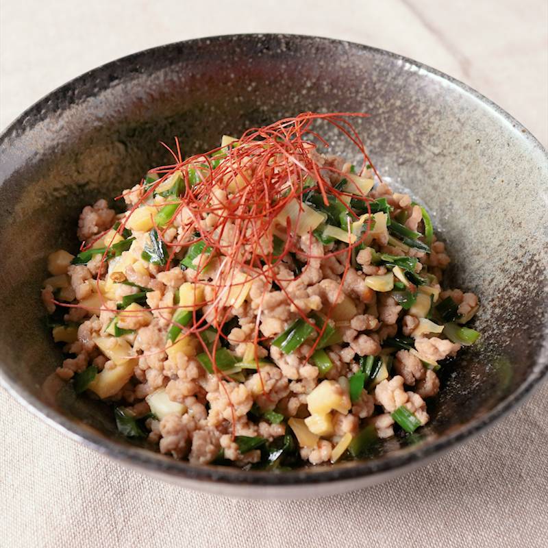 竹の子と厚揚げのそぼろ煮レシピをさがすヤマサン食品工業株式会社