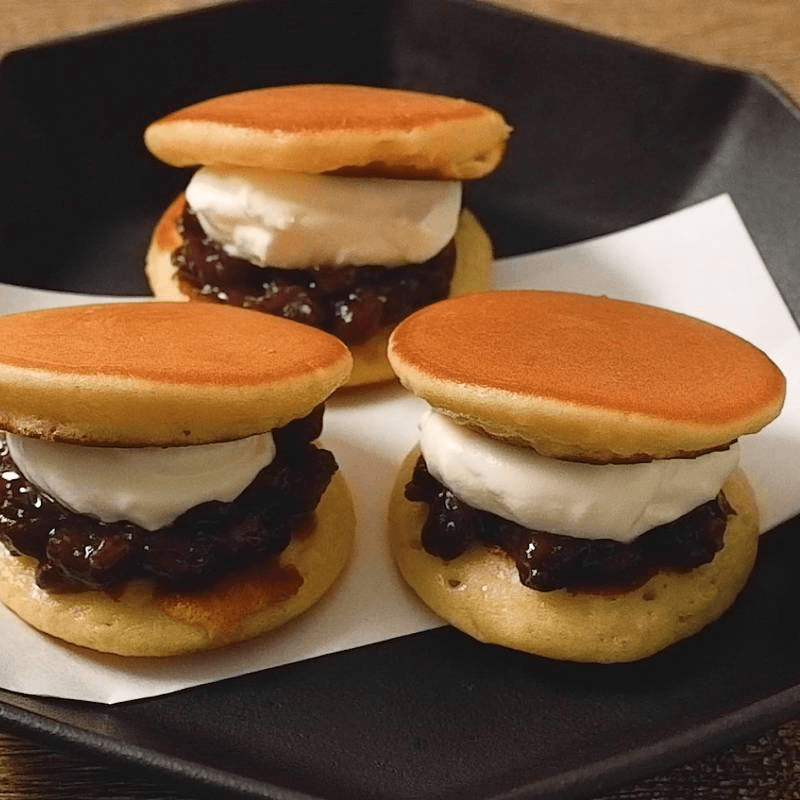 今日のおやつ！つぶあん・三色団子Deバニラアイス