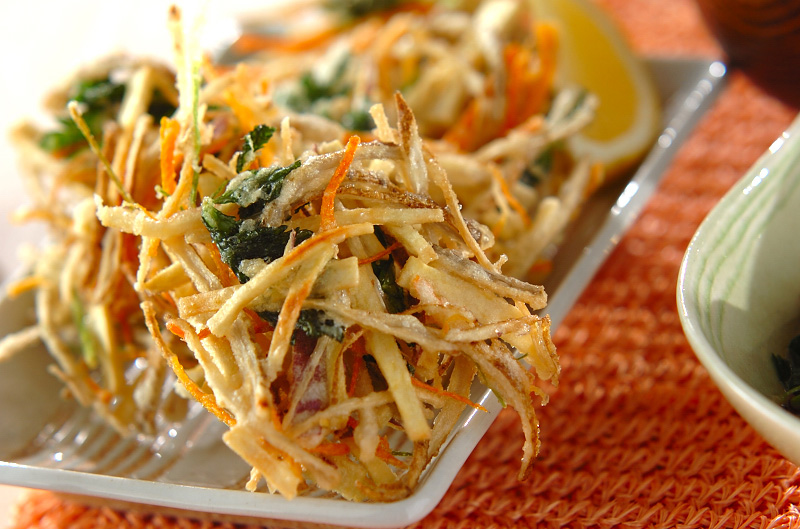 かき揚げのレシピ 作り方：白ごはん.com