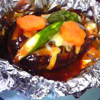 フライパンで！ホイル包み焼きハンバーグ