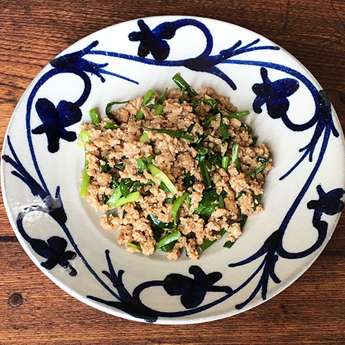 大豆フィレ肉で作る小松菜としめじの炒め煮 大豆ミートレシピやる気たこべいブログ