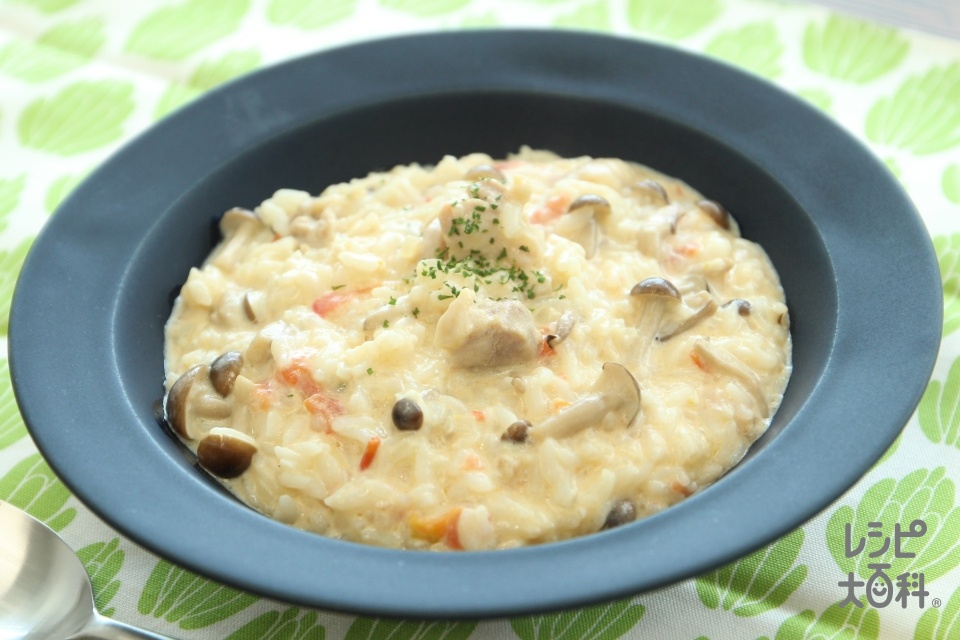 献立 トマトリゾット、タコの唐揚げ、セロリとゴボウのスープ、マカロニサラダ : kajuの□今日のお料理・簡単レシピ□