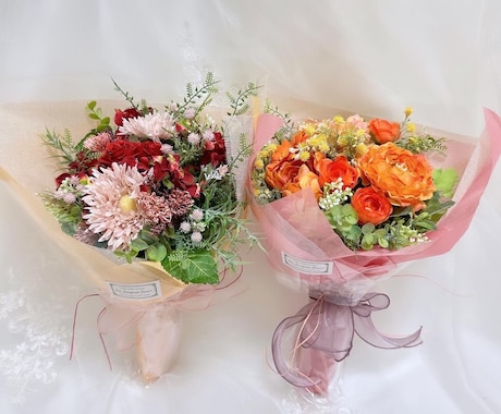 そのまま飾れるブーケ 赤色、Sサイズブーケ・花束のギフト通販 ブルーミーストア