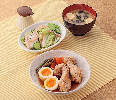 「手羽元とかぶのだし煮」の献立