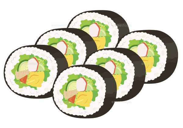 かっぱ巻きの無料イラスト