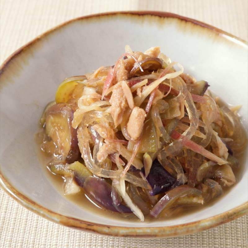 蒸しなすのザーサイマリネ