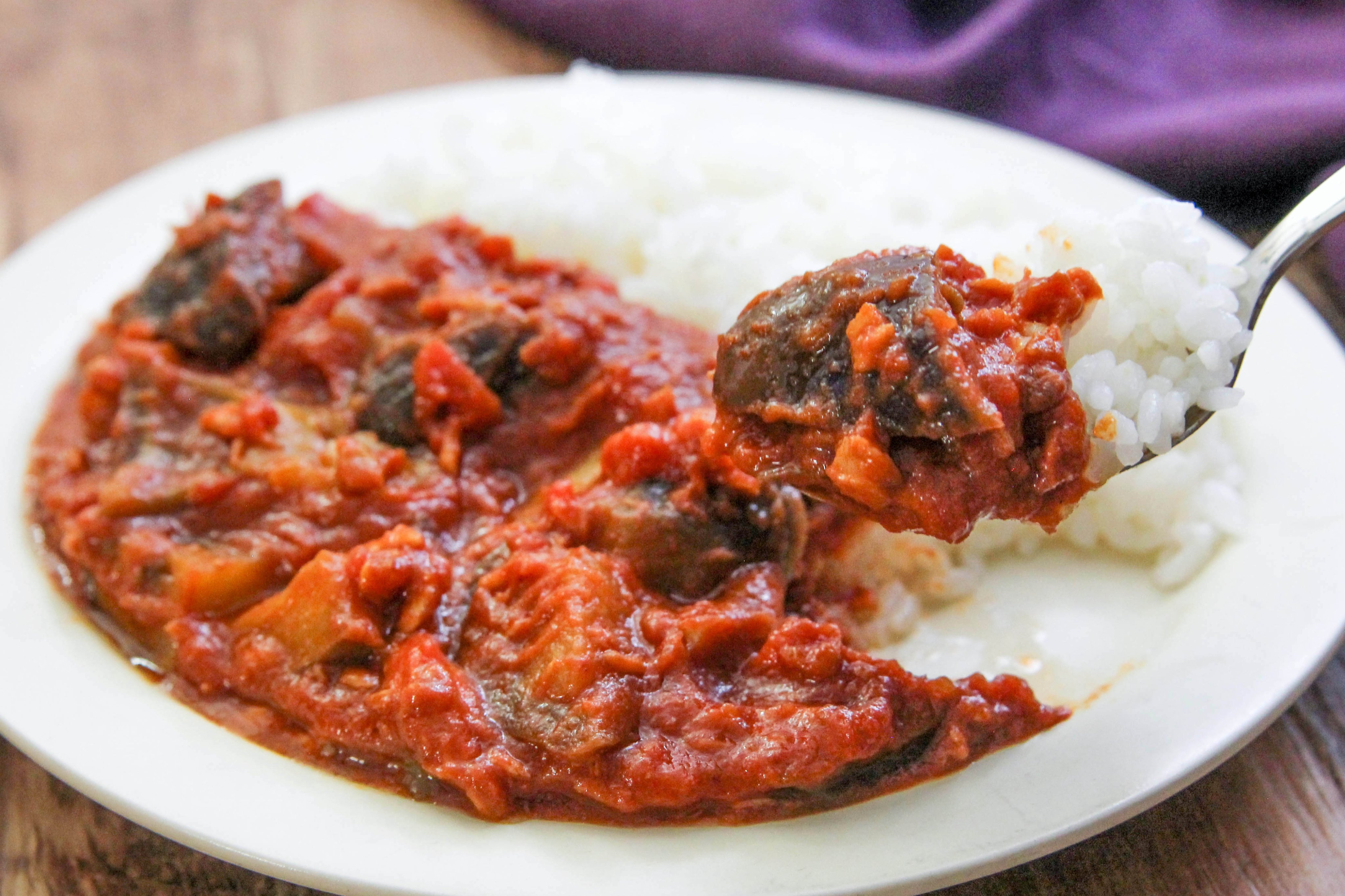 完熟トマトとなすのカレ