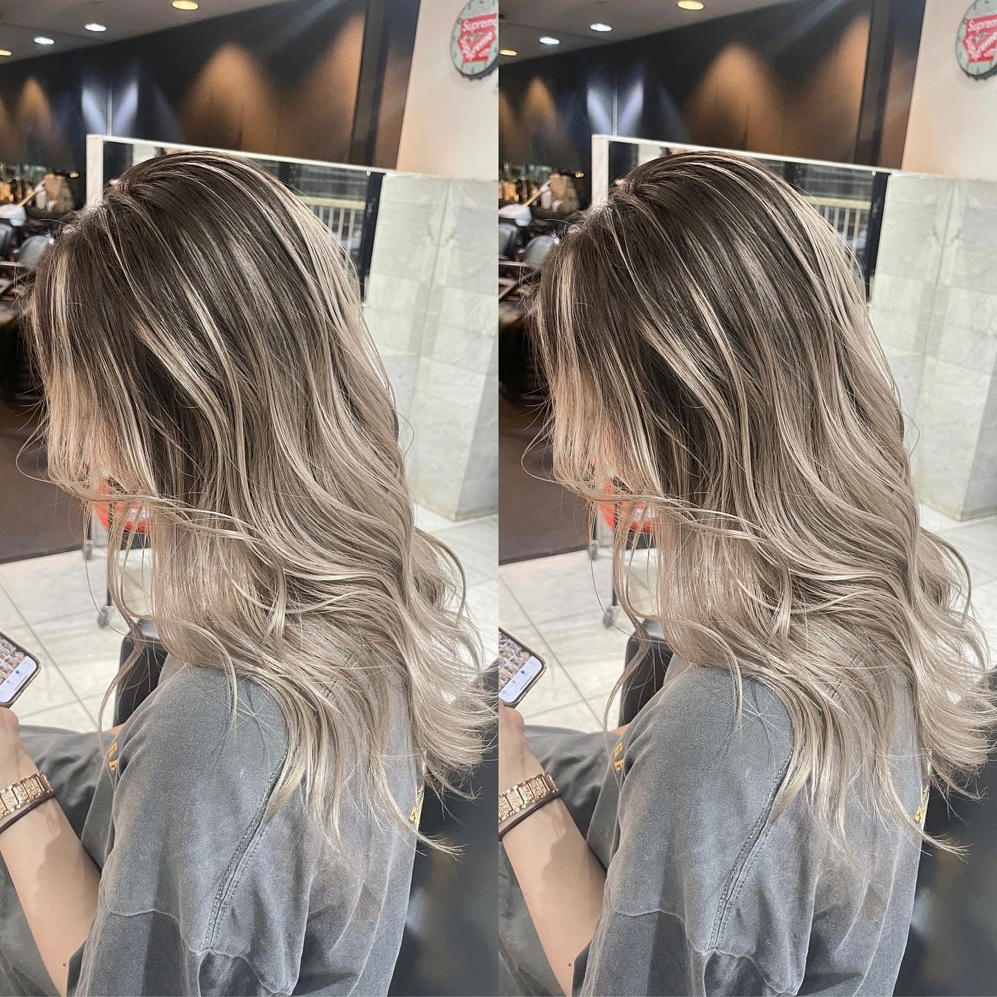 ブリーチの伸びすぎたプリンをハイライトで綺麗になおすやり方！！亀有の外国人風ヘアカラーが得意な美容院 La chouchouラ・シュシュ