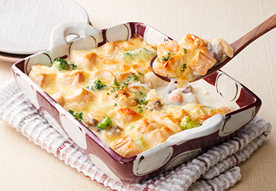 魚介たっぷり♪シーフードグラタン