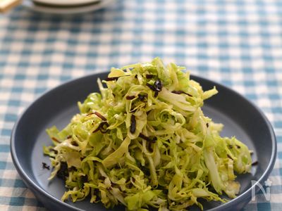 キャベツとえのきの塩昆布和え - なかの きのこレシピ