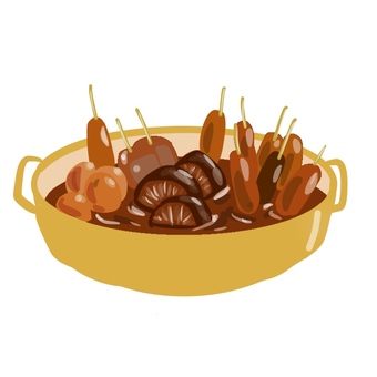 おでんイラストレイン🚂 - イラスト無料素材