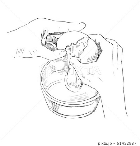 ボウルに卵を割り入れる 卵が落下する瞬間 10606000153 の写真・イラスト素材アマナイメージズ