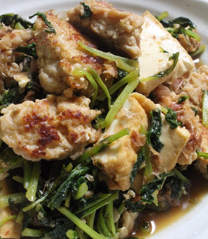 厚揚げの肉詰め煮