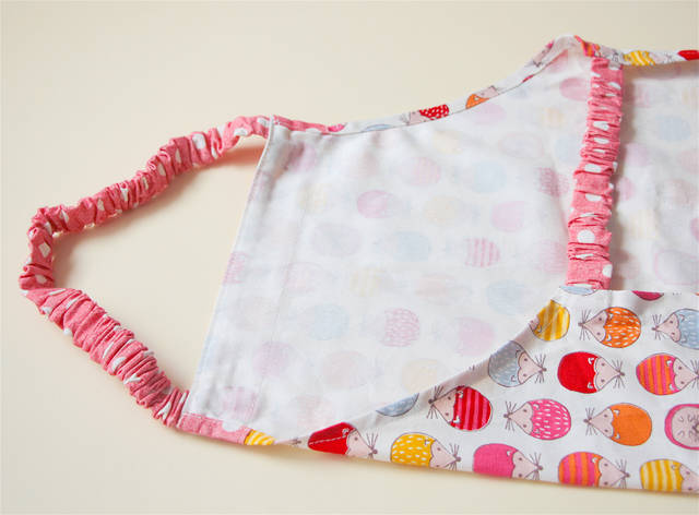 エプロン パターン 子供 かわいい 簡単縫い代付き バックリボンフリルエプロン型紙 全サイズ入り