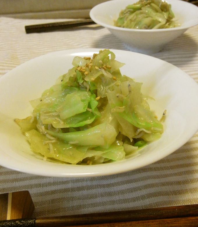 きゃべつのしらす和え