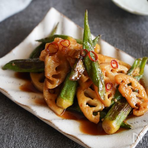 オクラと長芋の焼き浸し