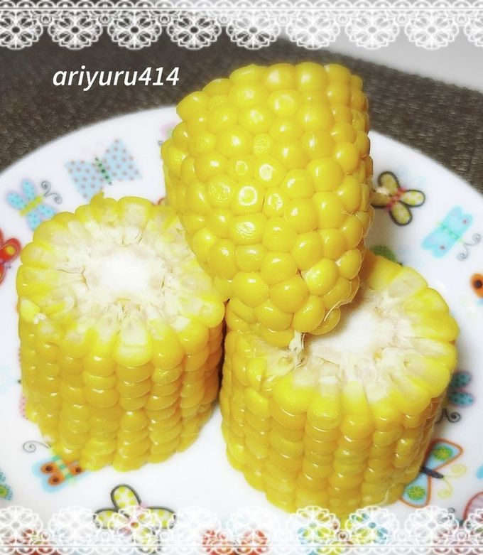 電子レンジで簡単！トウモロコシの茹で方 by 〓まゅたん〓クックパッド簡単おいしいみんなのレシピが392万品