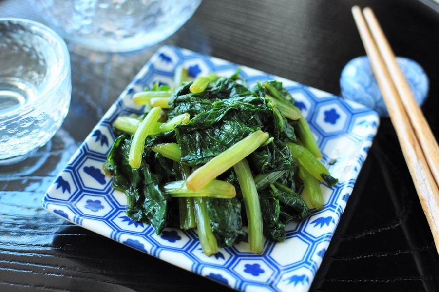 葉わさびの下ごしらえ 辛みの出し方