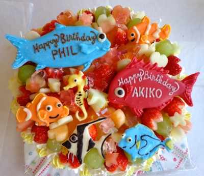 魚立体ケーキｵﾘｼﾞﾅﾙｹｰｷ『おぐに』電車・車・ｷｬﾗｸﾀｰ・似顔絵ｹｰｷ宅配通販