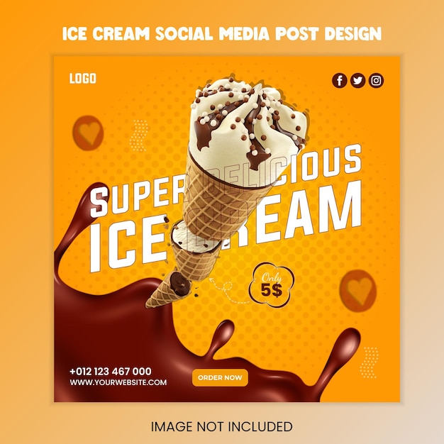 アイスクリーム デザート広告