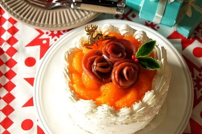 いちごなしでもデコレーションケーキ♡ 図解 不器用さんでも簡単にできる法則！新米主婦のきろく