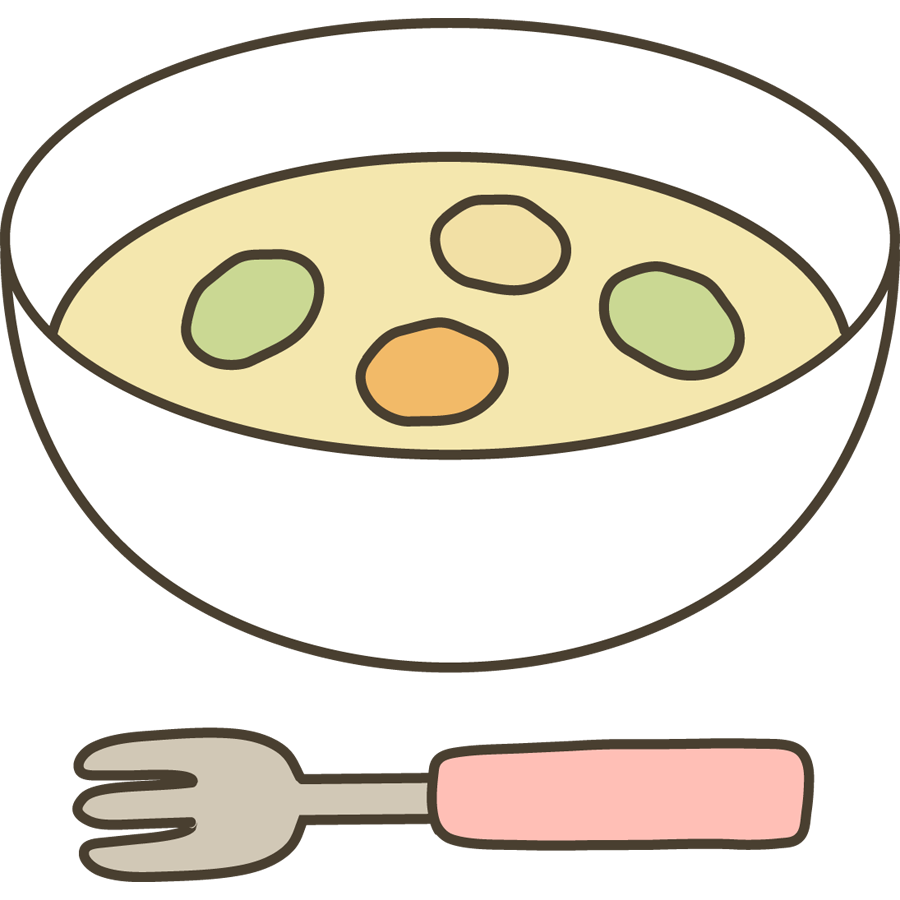 野菜スープのフリーイラスト - 食べ物の無料素材 - チコデザ