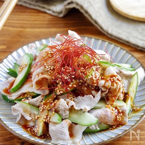 おろしのたれで豚の冷しゃぶ