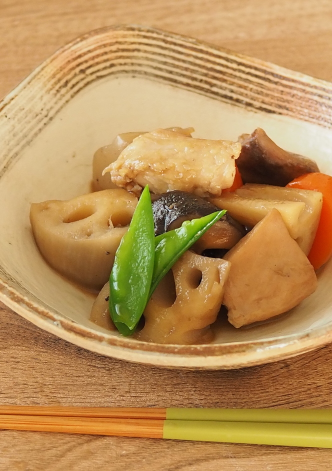 筑前煮 いり鶏ｒ1- 梅の実学園・みんなのモグモグレシピ