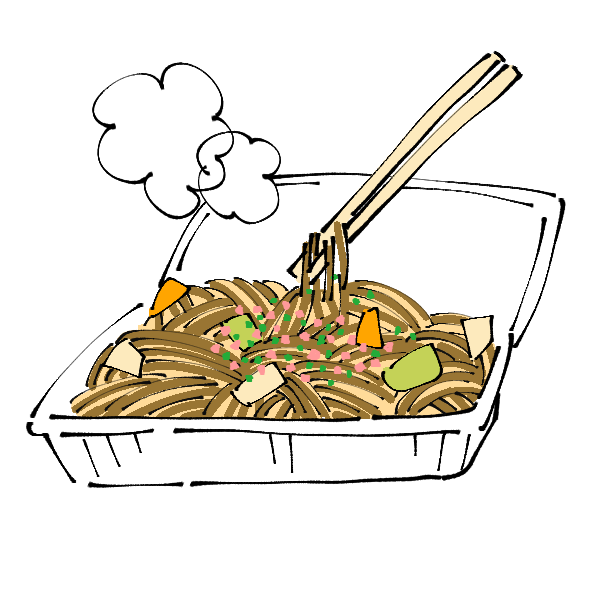 ソース焼きそばのイラスト無料のフリー素材 イラストエイト