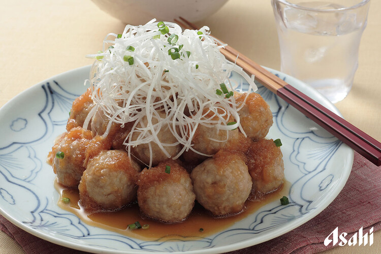 れんこん肉団子蒸し♪ゴツゴツもちっと美味しい～