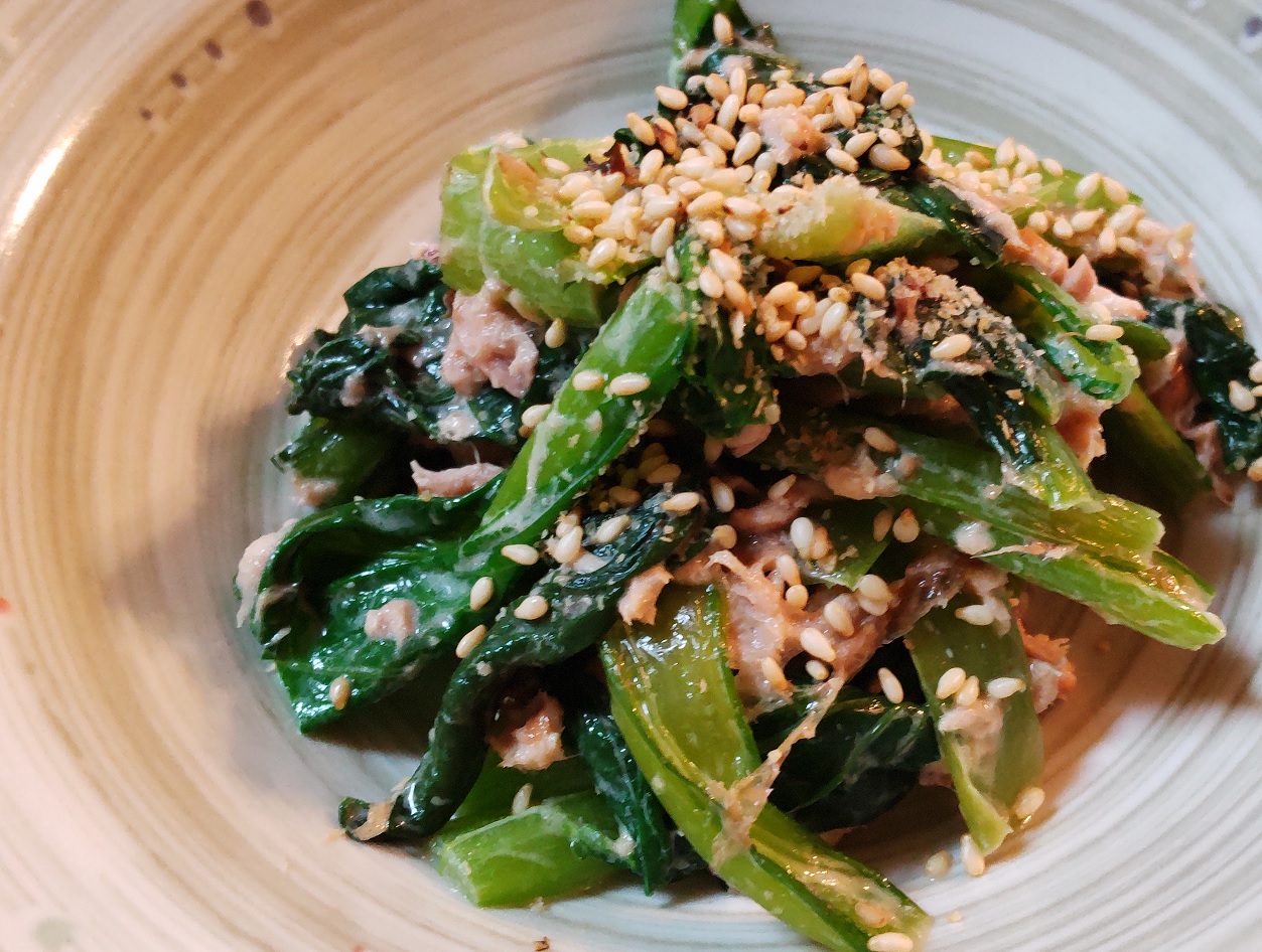 小松菜とツナの生姜和え