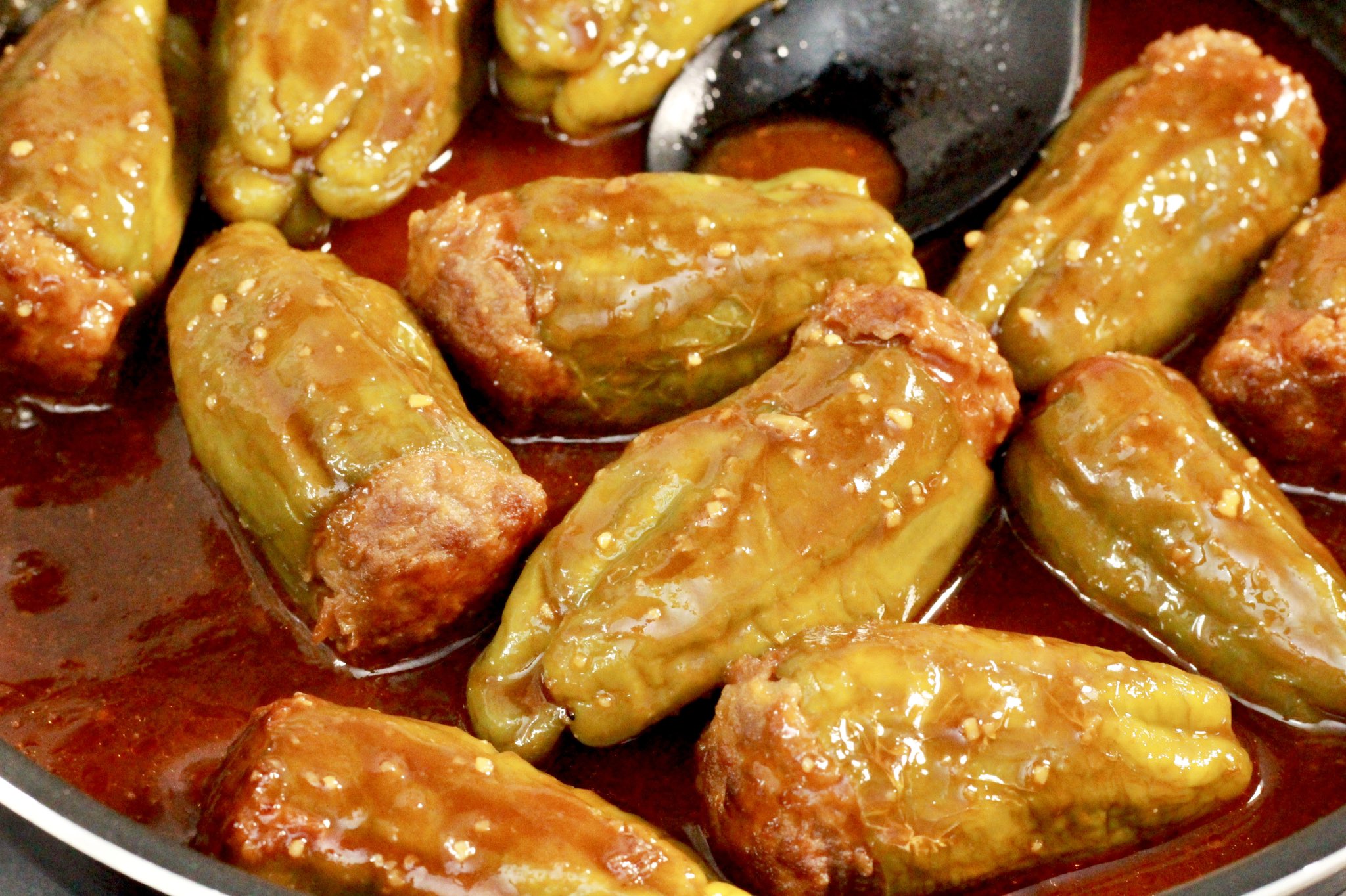 ピーマンの肉詰め煮