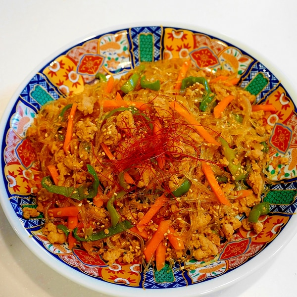 牛ひき肉のチャプチェMinced beef chapchae