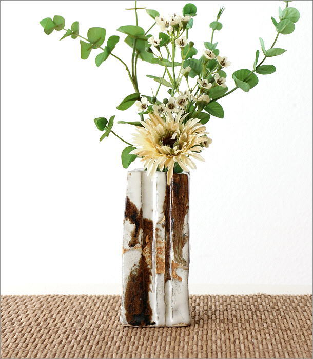 陶芸 手作り陶器 飾り花瓶 菊図柄 陶芸 手作り陶器 飾り花瓶 菊図柄