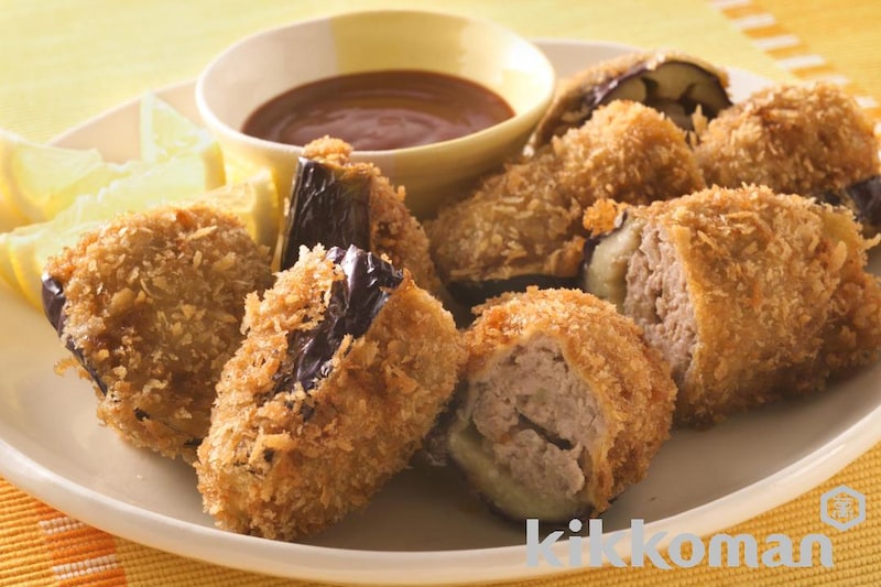 子供も大人も満足♪なすの肉詰めフライ 残り物アレンジ