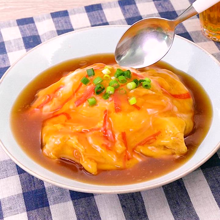 ふわとろ卵と関西風あんかけ 大阪王将 ふわとろ天津飯 再現レシピ - 理系男子の再現料理 研究所