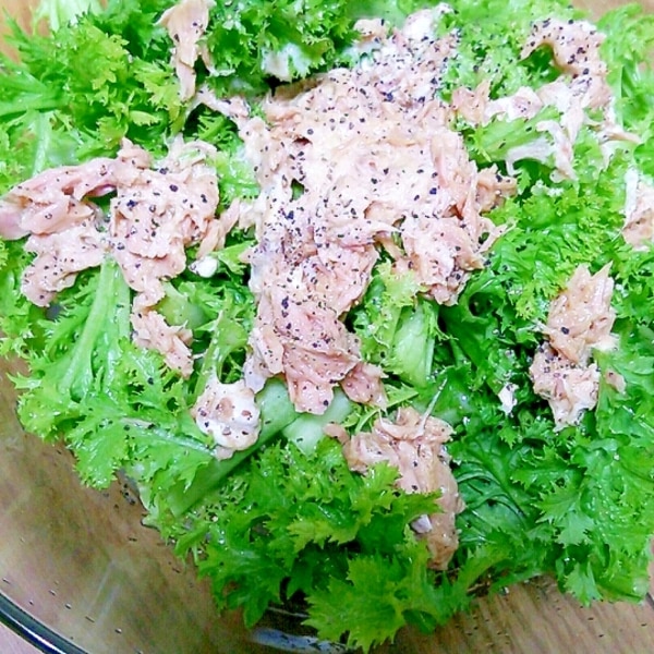 わさび菜とツナのとろーりチーズトースト