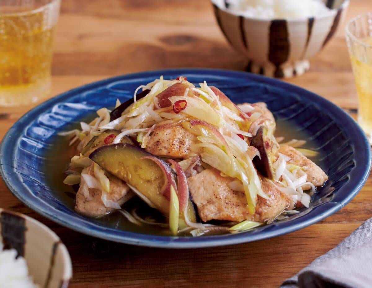 タレの黄金比！揚げない揚げなすの南蛮漬け 食材1つ作り置き