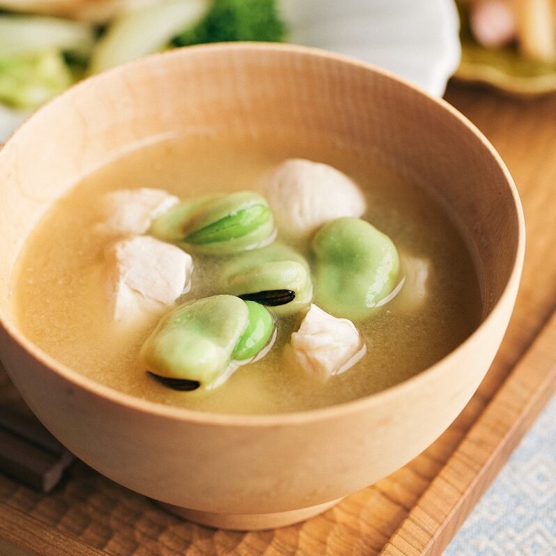 節約応援！鶏ささみと野菜の栄養お味噌汁